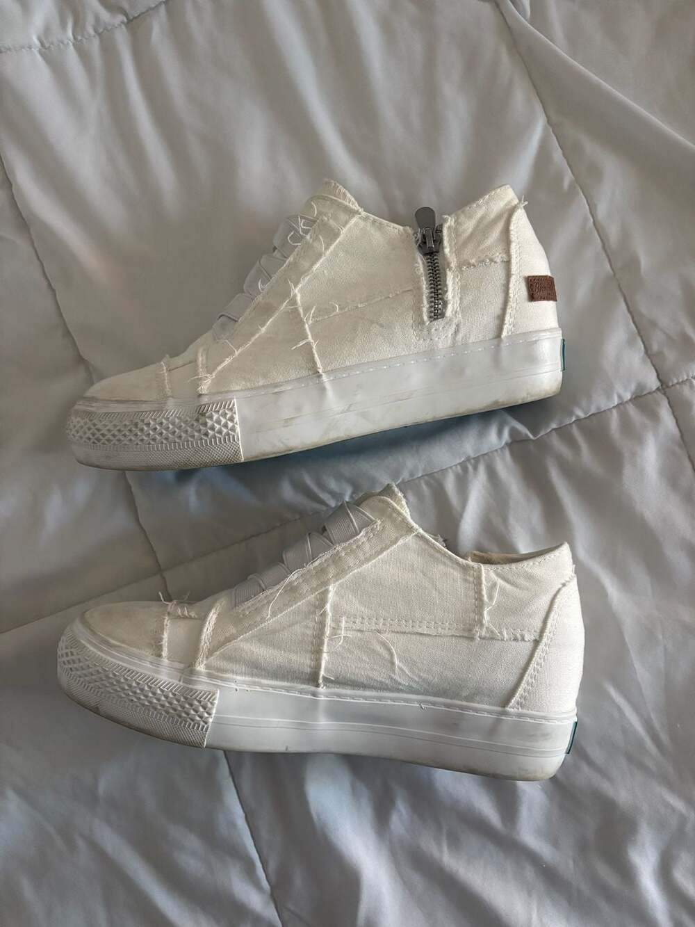 Blowfish Malibu Mamba Hidden Wedge Canvas Sneaker in White